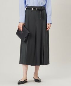 S size ONWARD(小さいサイズ) / エスサイズオンワード ショート・ハーフ・半端丈パンツ | 【セットアップ対応・接触冷感・洗える】リネンライクシンセティックキュロット パンツ