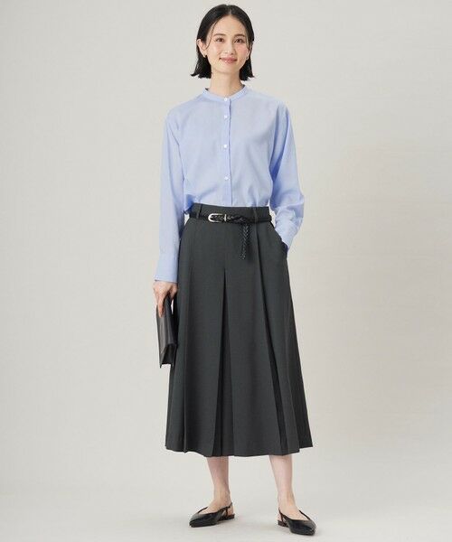 S size ONWARD(小さいサイズ) / エスサイズオンワード ショート・ハーフ・半端丈パンツ | 【セットアップ対応・接触冷感・洗える】リネンライクシンセティックキュロット パンツ | 詳細4