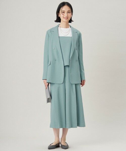 S size ONWARD(小さいサイズ) / エスサイズオンワード ショート・ハーフ・半端丈パンツ | 【セットアップ対応・接触冷感・洗える】リネンライクシンセティックキュロット パンツ | 詳細10