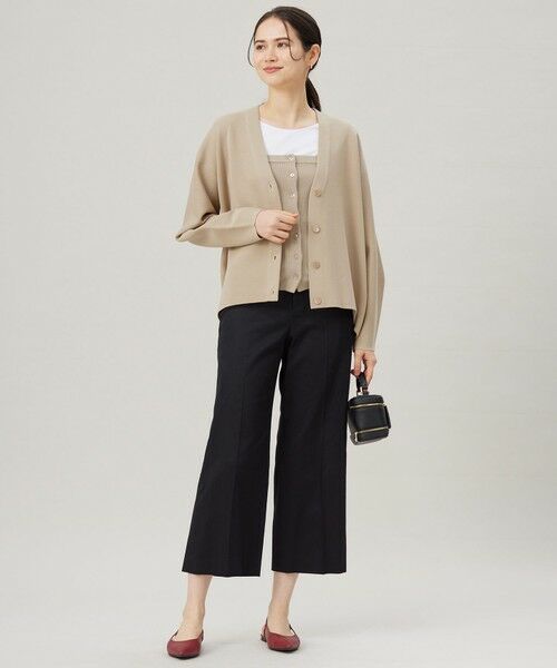 S size ONWARD(小さいサイズ) / エスサイズオンワード その他パンツ | 【UVカット・接触冷感・洗える】コットンサテンクロップド丈ワイドストレート パンツ | 詳細27