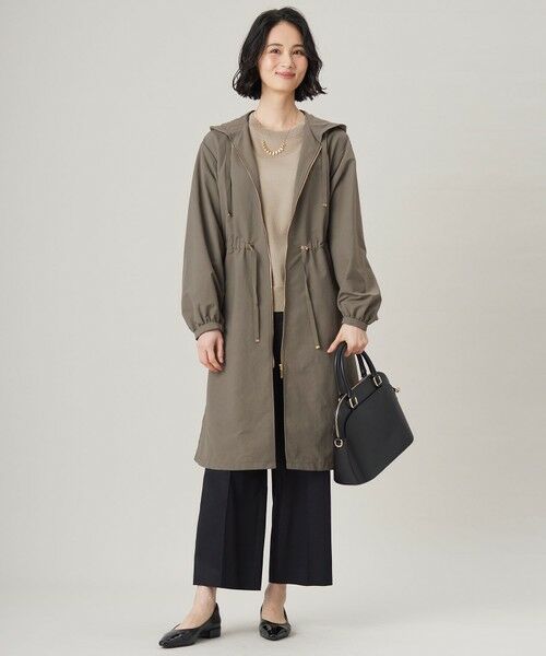 S size ONWARD(小さいサイズ) / エスサイズオンワード その他パンツ | 【UVカット・接触冷感・洗える】コットンサテンクロップド丈ワイドストレート パンツ | 詳細30