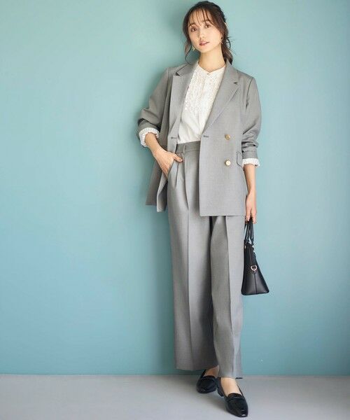 S size ONWARD(小さいサイズ) / エスサイズオンワード その他パンツ | 【洗える】褒めらレディ ワイドパンツ | 詳細1