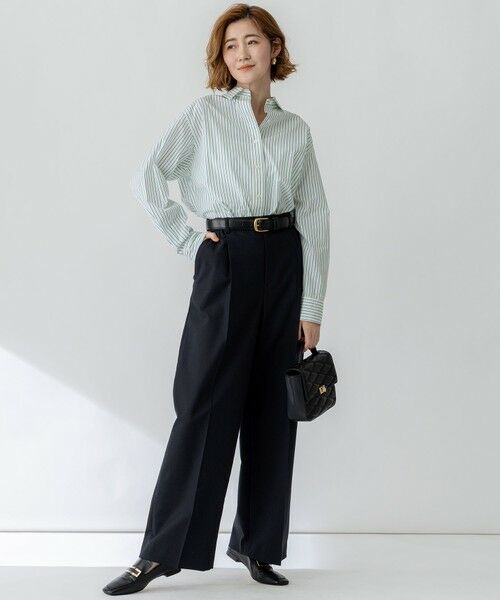 S size ONWARD(小さいサイズ) / エスサイズオンワード その他パンツ | 【セットアップ対応/洗える】スラブツイードストレッチ ワイド パンツ | 詳細18