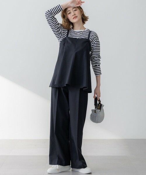 S size ONWARD(小さいサイズ) / エスサイズオンワード その他パンツ | 【セットアップ対応/洗える】スラブツイードストレッチ ワイド パンツ | 詳細21