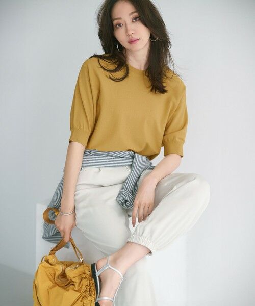 S size ONWARD(小さいサイズ) / エスサイズオンワード その他パンツ | 【防シワ性/吸水速乾】ジョーゼットサテン ジョグパンツ | 詳細4