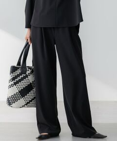 S size ONWARD(小さいサイズ) / エスサイズオンワード その他パンツ | 【セットアップ対応/洗える】2WAYストレッチツイル ワイドパンツ