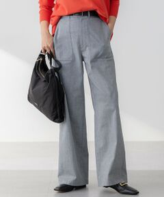 S size ONWARD(小さいサイズ) / エスサイズオンワード その他パンツ | 【洗える】スラブツイルストレッチ ワイド パンツ