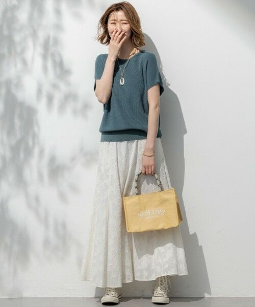 S size ONWARD(小さいサイズ) / エスサイズオンワード ミニ・ひざ丈スカート | 【SLOW/一部店舗限定】コットンジャカード スカート | 詳細3