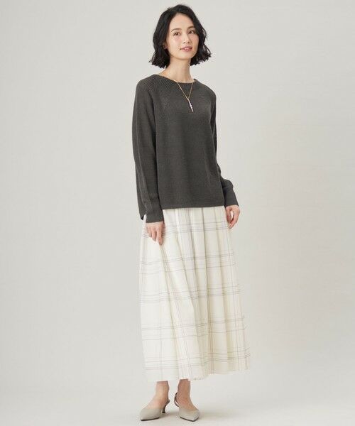 S size ONWARD(小さいサイズ) / エスサイズオンワード ミニ・ひざ丈スカート | 【SHIHOさん着用・洗える】エアリーウィンドウペンチェックプリント スカート | 詳細2