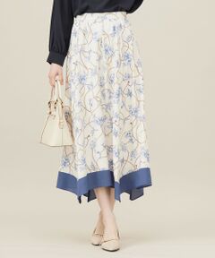 【洗える】スカーフデザインプリント スカート