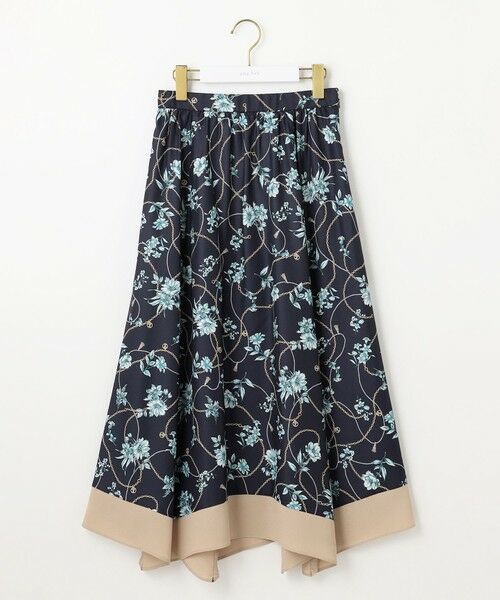 S size ONWARD(小さいサイズ) / エスサイズオンワード ミニ・ひざ丈スカート | 【洗える】スカーフデザインプリント スカート | 詳細9