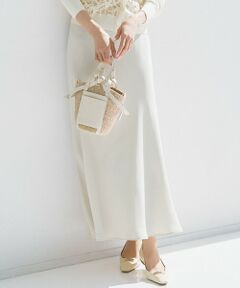 S size ONWARD(小さいサイズ) / エスサイズオンワード ミニ・ひざ丈スカート | 【吸水速乾/防シワ】ジョーゼットサテン ナロー スカート