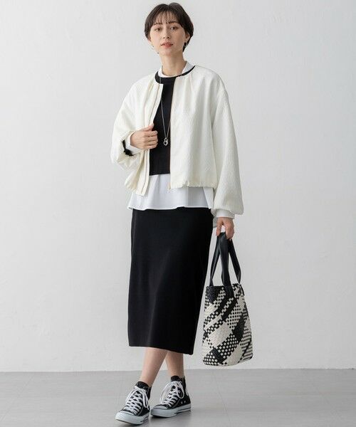 S size ONWARD(小さいサイズ) / エスサイズオンワード ミニ・ひざ丈スカート | 【洗える】コンフォートストレッチ ニット タイト スカート | 詳細10