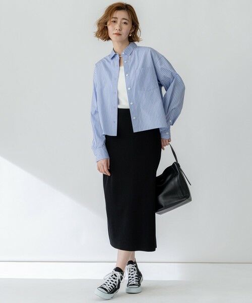 S size ONWARD(小さいサイズ) / エスサイズオンワード ミニ・ひざ丈スカート | 【洗える】コンフォートストレッチ ニット タイト スカート | 詳細1