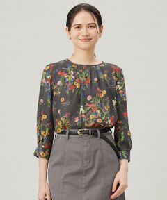 S size ONWARD(小さいサイズ) / エスサイズオンワード シャツ・ブラウス | 【洗える】フラワーガーデンプリント ブラウス
