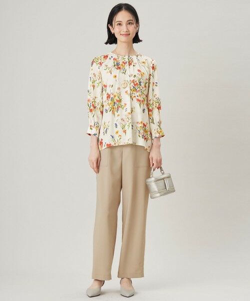 S size ONWARD(小さいサイズ) / エスサイズオンワード シャツ・ブラウス | 【洗える】フラワーガーデンプリント ブラウス | 詳細1