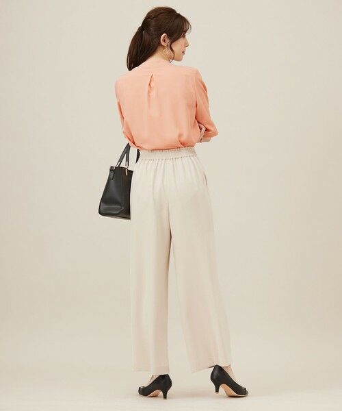 S size ONWARD(小さいサイズ) / エスサイズオンワード シャツ・ブラウス | 【洗える】バイカラーラッフルボウ ブラウス | 詳細12