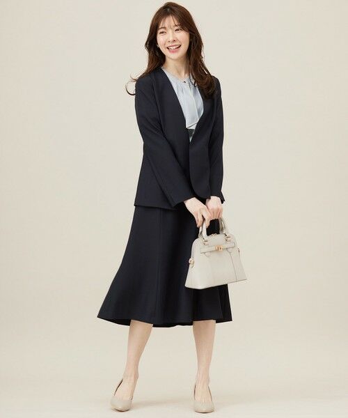 S size ONWARD(小さいサイズ) / エスサイズオンワード シャツ・ブラウス | 【洗える】バイカラーラッフルボウ ブラウス | 詳細21