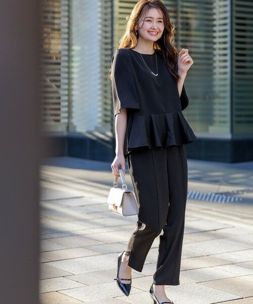 新品✨イレギュラーペプラムブラウス　紺　38　M 美品 ユナイテッドアローズ イレギュラーペプラム ブラウス