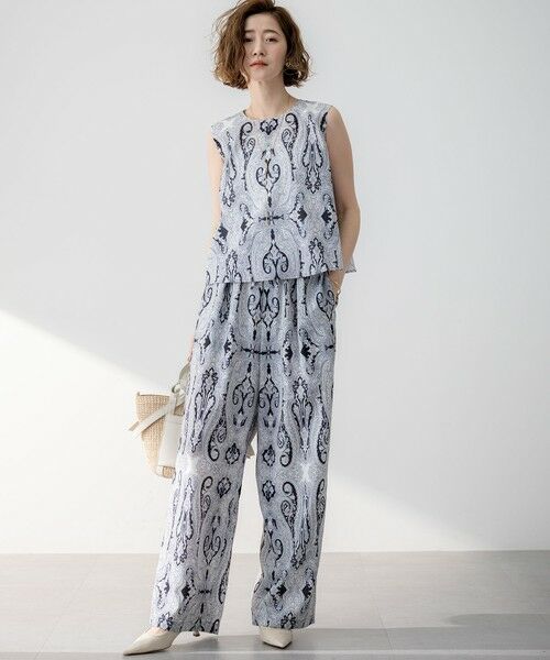 S size ONWARD(小さいサイズ) / エスサイズオンワード シャツ・ブラウス | 【洗える】Ratti ドローイング ペイズリー プリント ブラウス | 詳細1