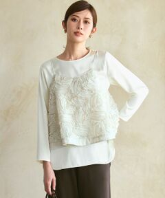 S size ONWARD(小さいサイズ) / エスサイズオンワード シャツ・ブラウス | 【好評につき追加生産/洗える】リボンエンブロイダリー キャミソール