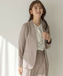 S size ONWARD(小さいサイズ) / エスサイズオンワード ノーカラージャケット | 【UVカット・接触冷感・吸水速乾】スマートビューティストレッチ ノーカラージャケット