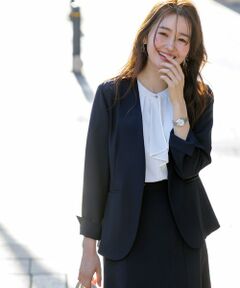 S size ONWARD(小さいサイズ) / エスサイズオンワード ノーカラージャケット | 【UVカット・接触冷感・吸水速乾】スマートビューティストレッチ ノーカラージャケット