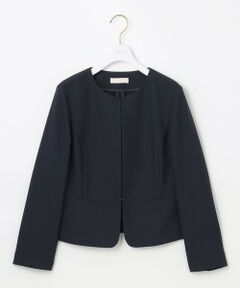 S size ONWARD(小さいサイズ) / エスサイズオンワード ノーカラージャケット | 【UVカット・接触冷感・吸水速乾】スマートビューティストレッチ ペプラムショート ジャケット