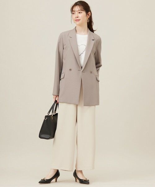 S size ONWARD(小さいサイズ) / エスサイズオンワード その他アウター | 【UVカット・接触冷感・吸水速乾】スマートビューティストレッチ  ダブルブレストジャケット | 詳細4