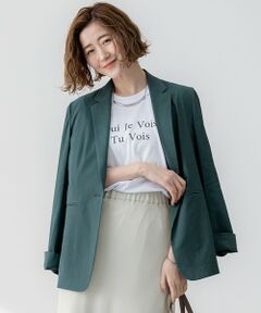 S size ONWARD(小さいサイズ) / エスサイズオンワード テーラードジャケット | 【洗える】リネンレーヨンストレッチ テーラード ジャケット