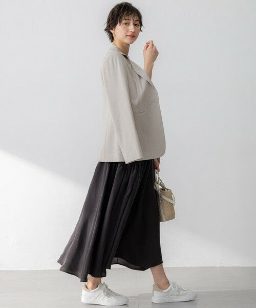 S size ONWARD(小さいサイズ) / エスサイズオンワード テーラードジャケット | 【洗える】リネンレーヨンストレッチ テーラード ジャケット | 詳細2