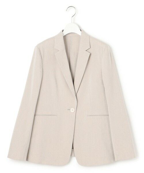 S size ONWARD(小さいサイズ) / エスサイズオンワード テーラードジャケット | 【洗える】リネンレーヨンストレッチ テーラード ジャケット | 詳細3