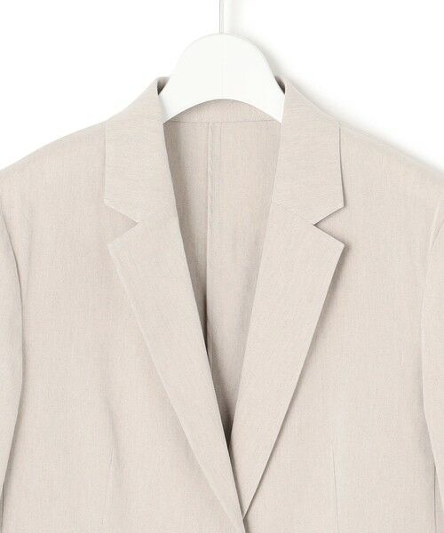 S size ONWARD(小さいサイズ) / エスサイズオンワード テーラードジャケット | 【洗える】リネンレーヨンストレッチ テーラード ジャケット | 詳細5