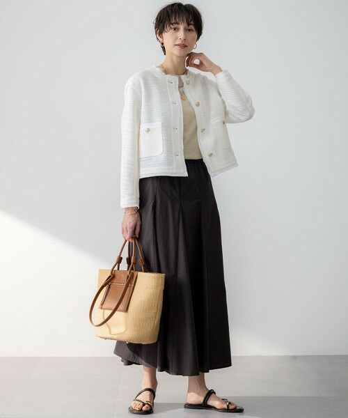 S size ONWARD(小さいサイズ) / エスサイズオンワード ノーカラージャケット | 【Oggi5月号掲載】サマーツイード ジャケット | 詳細4