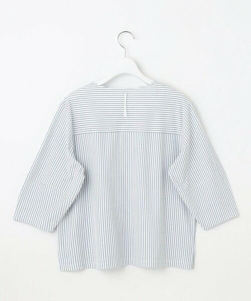 S size ONWARD(小さいサイズ) / エスサイズオンワード カットソー | 【接触冷感・UVカット・洗える】ストライプコットンハイゲージフォルムスリーブ カットソー | 詳細10