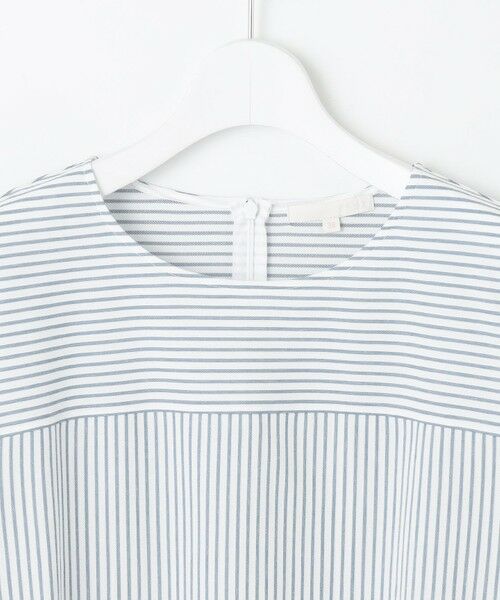 S size ONWARD(小さいサイズ) / エスサイズオンワード カットソー | 【接触冷感・UVカット・洗える】ストライプコットンハイゲージフォルムスリーブ カットソー | 詳細11
