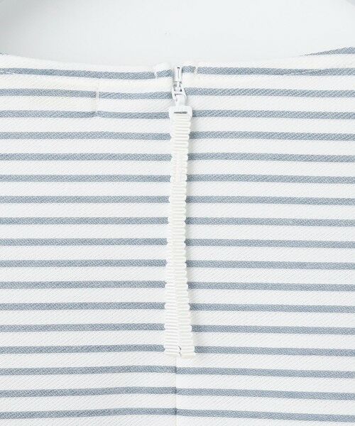 S size ONWARD(小さいサイズ) / エスサイズオンワード カットソー | 【接触冷感・UVカット・洗える】ストライプコットンハイゲージフォルムスリーブ カットソー | 詳細14