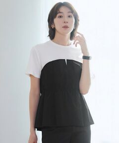 S size ONWARD(小さいサイズ) / エスサイズオンワード カットソー | 【洗える】ビスチェコンビ Tシャツ