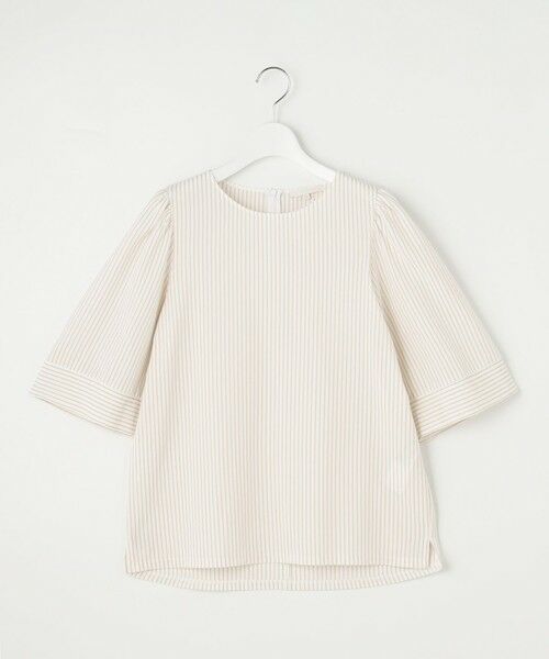 S size ONWARD(小さいサイズ) / エスサイズオンワード カットソー | 【接触冷感・UVカット・洗える】ストライプコットンハイゲージフレアスリーブ カットソー | 詳細6