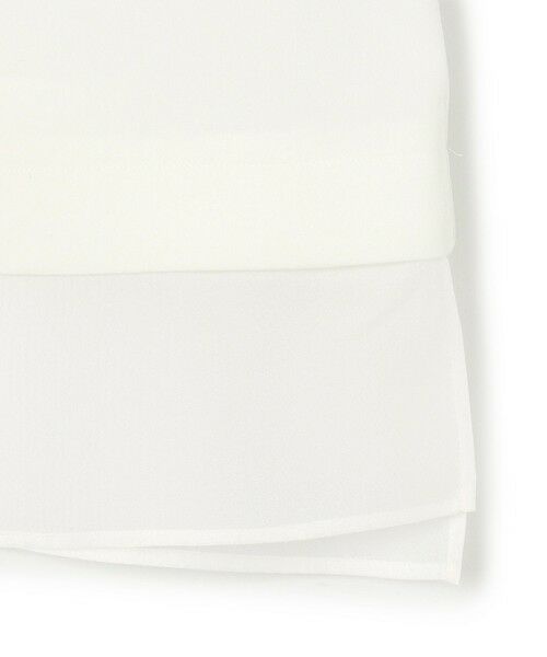 S size ONWARD(小さいサイズ) / エスサイズオンワード カットソー | 【新色追加】ストレッチジョーゼット シアーコンビ カットソー | 詳細12