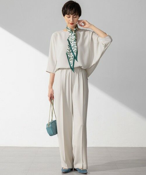 S size ONWARD(小さいサイズ) / エスサイズオンワード カットソー | 【吸水速乾/UVカット/接触冷感】ストレッチジョーゼット ドルマン カットソー | 詳細6