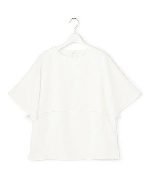 S size ONWARD(小さいサイズ) / エスサイズオンワード カットソー | 【新色追加】ストレッチジョーゼット  ケープデザイン カットソー | 詳細6