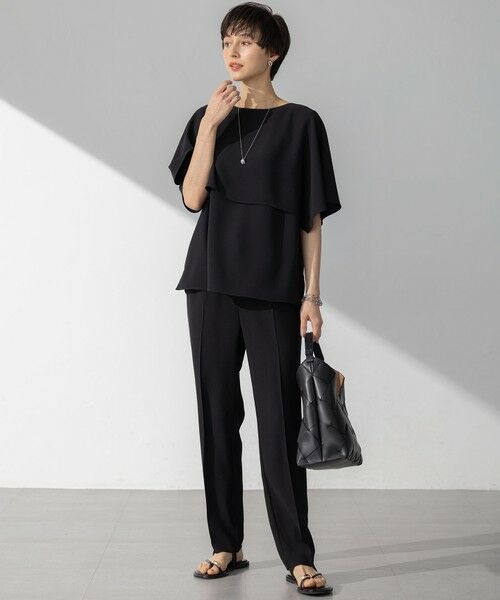 S size ONWARD(小さいサイズ) / エスサイズオンワード カットソー | 【吸水速乾/UVカット/接触冷感】ストレッチジョーゼット  ケープデザイン カットソー | 詳細5