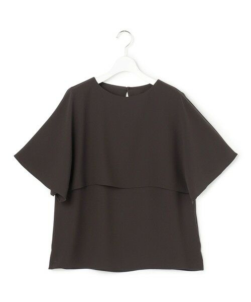 S size ONWARD(小さいサイズ) / エスサイズオンワード カットソー | 【新色追加】ストレッチジョーゼット  ケープデザイン カットソー | 詳細25