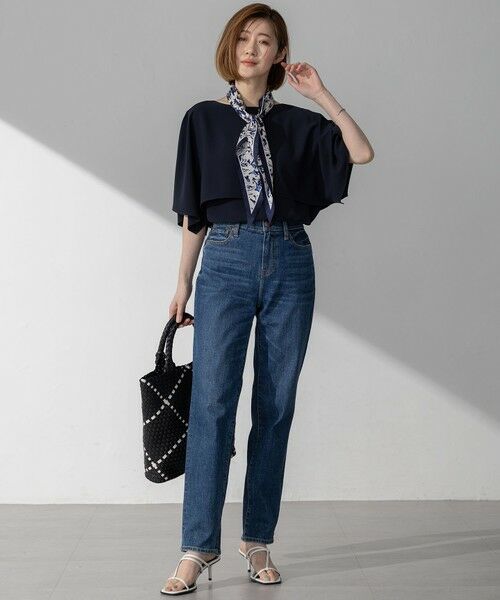 S size ONWARD(小さいサイズ) / エスサイズオンワード カットソー | 【吸水速乾/UVカット/接触冷感】ストレッチジョーゼット  ケープデザイン カットソー | 詳細24