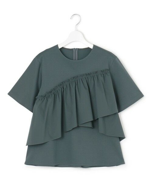 S size ONWARD(小さいサイズ) / エスサイズオンワード カットソー | 【汗じみ防止/洗える】ランダムフリルジャージー ドッキング カットソー | 詳細11