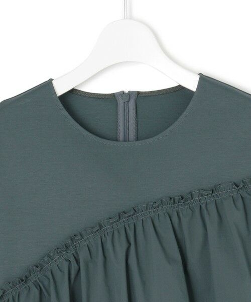 S size ONWARD(小さいサイズ) / エスサイズオンワード カットソー | 【汗じみ防止/洗える】ランダムフリルジャージー ドッキング カットソー | 詳細13