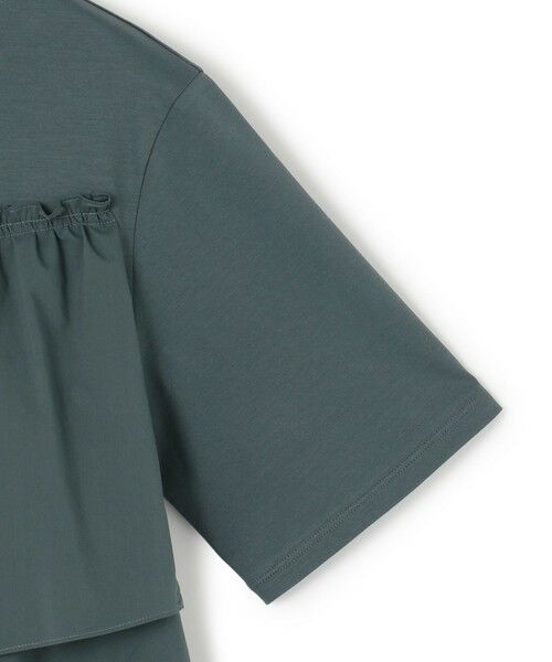 S size ONWARD(小さいサイズ) / エスサイズオンワード カットソー | 【汗じみ防止/洗える】ランダムフリルジャージー ドッキング カットソー | 詳細14