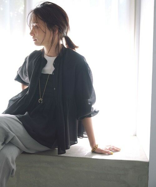 S size ONWARD(小さいサイズ) / エスサイズオンワード カットソー | 【WEB&一部店舗限定カラーあり】オーガンジービスチェコンビ カットソー | 詳細13