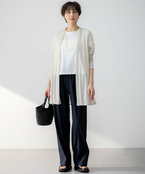 S size ONWARD(小さいサイズ) / エスサイズオンワード カットソー | 【GLOW6月号掲載/洗える】スビンギザコットン クロップド Tシャツ | 詳細3